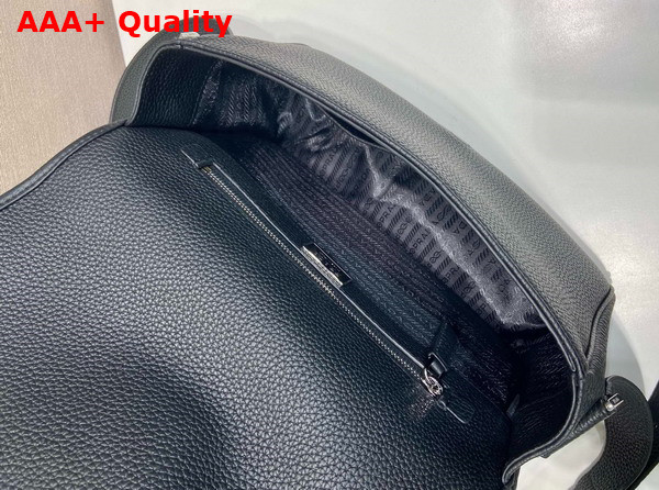 Prada Leather Shoulder Bag in Black 2VD075 Replica