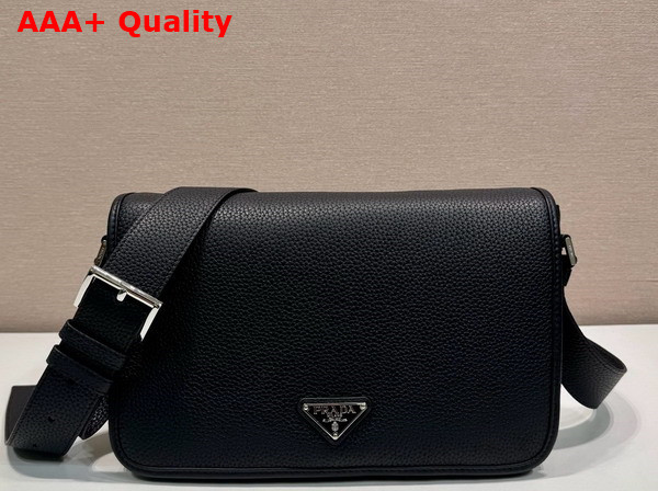 Prada Leather Shoulder Bag in Black 2VD075 Replica