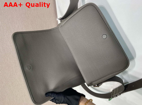 Prada Leather Shoulder Bag in Clay Gray 2VD075 Replica