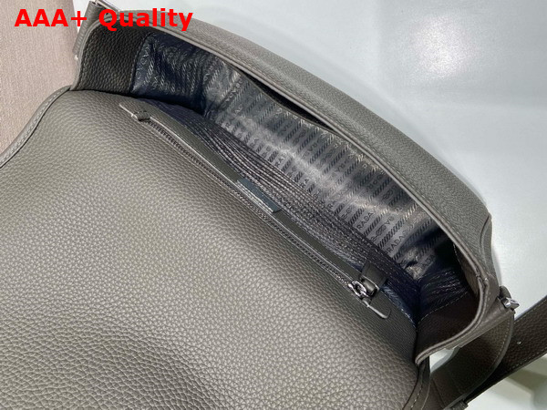 Prada Leather Shoulder Bag in Clay Gray 2VD075 Replica