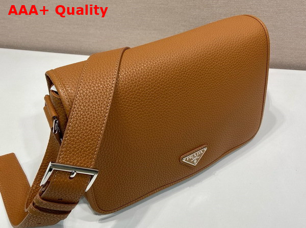 Prada Leather Shoulder Bag in Cognac 2VD075 Replica