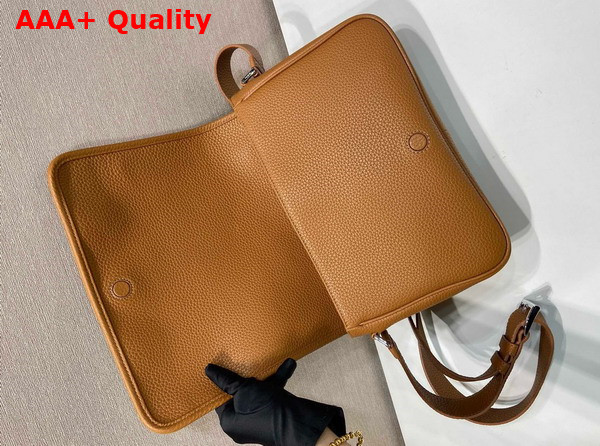 Prada Leather Shoulder Bag in Cognac 2VD075 Replica