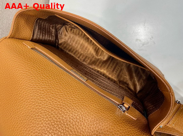 Prada Leather Shoulder Bag in Cognac 2VD075 Replica