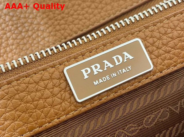 Prada Leather Shoulder Bag in Cognac 2VD075 Replica