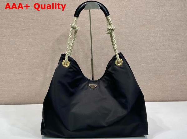 Prada Mariner Large Re Nylon Shoulder Bag in Black 1BC244 Replica