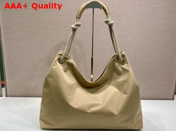 Prada Mariner Large Re Nylon Shoulder Bag in Camel 1BC244 Replica