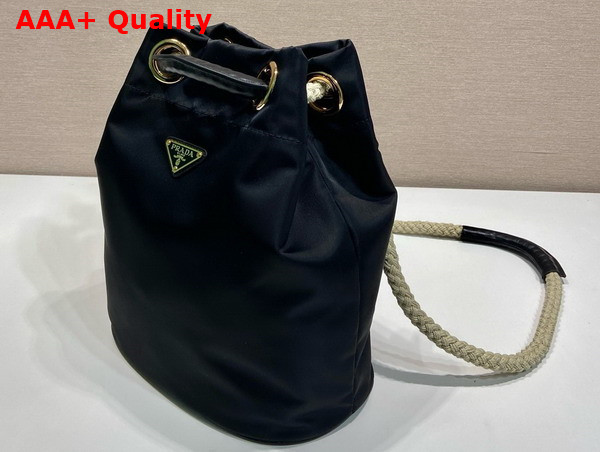 Prada Mariner Re Nylon Small Bucket Bag in Black 1BE082 Replica