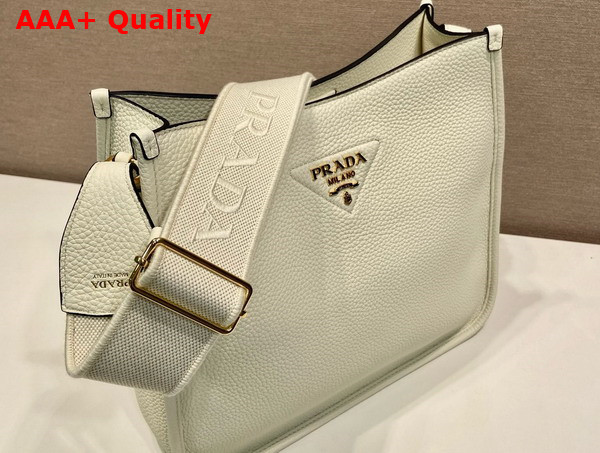 Prada Medium Leather Bag in White 1BC073 Replica