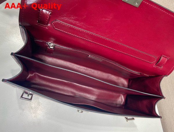 Prada Medium Leather Handbag in Dark Red 1BN026 Replica