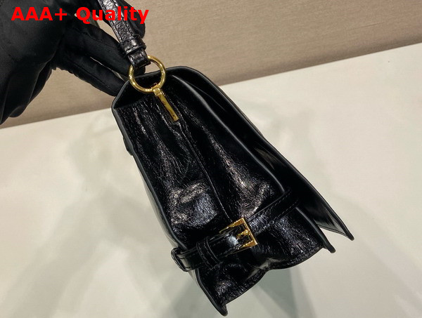 Prada Medium Leather Shoulder Bag in Black 1BD385 Replica