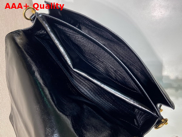 Prada Medium Leather Shoulder Bag in Black 1BD385 Replica