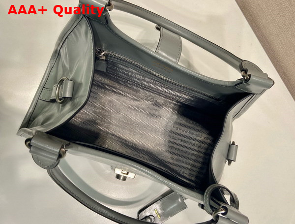 Prada Medium Leather Tote Bag in Pewter 1BG563 Replica