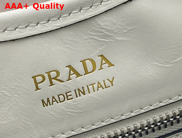 Prada Medium Leather Tote Bag in White 1BG563 Replica