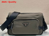Prada Medium Re Nylon and Saffiano Leather Shoulder Bag in Forest Green 2VH192 Replica