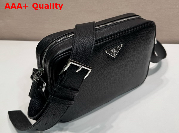 Prada Mens Leather Shoulder Bag in Black 2VH189 Replica