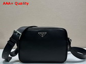 Prada Mens Leather Shoulder Bag in Black 2VH189 Replica