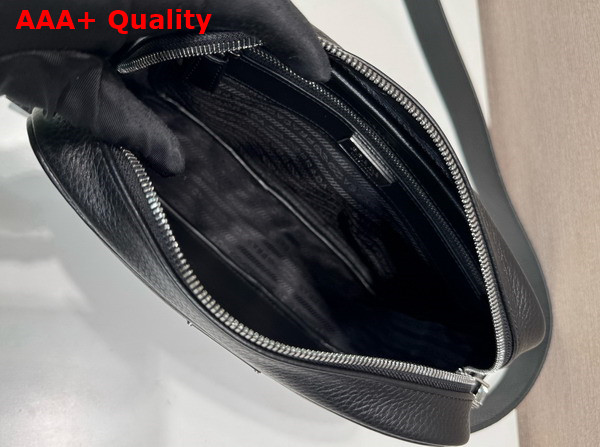 Prada Mens Leather Shoulder Bag in Black 2VH189 Replica