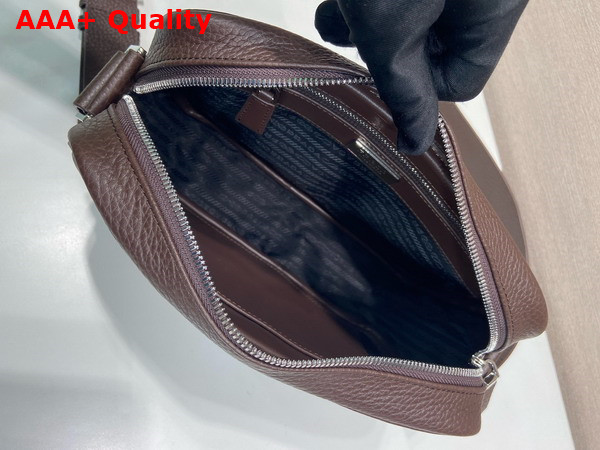 Prada Mens Leather Shoulder Bag in Sienna 2VH189 Replica
