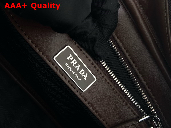 Prada Mens Leather Shoulder Bag in Sienna 2VH189 Replica