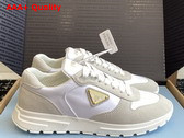 Prada Prax 20 Re Nylon and Suede Sneakers in White 1E921N Replica