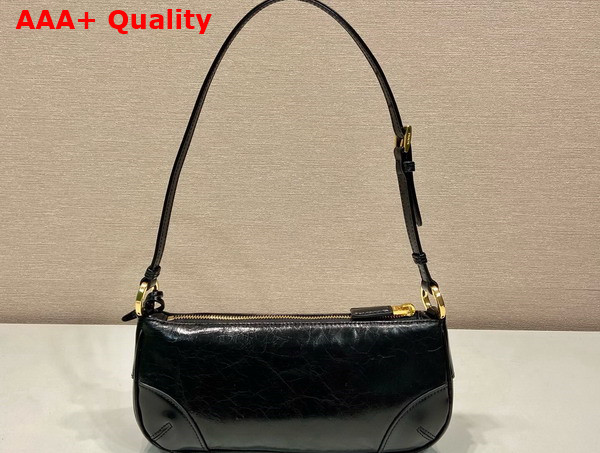 Prada Re Edition 2002 Small Leather Shoulder Bag in Black 1BC201 Replica