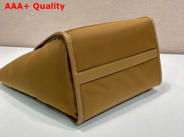 Prada Re Nylon and Leather Medium Tote Bag in Brandy 1BG578 Replica