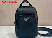Prada Re Nylon and Saffiano Leather Backpack in Black 2VZ116 Replica