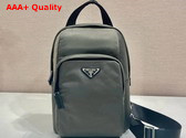 Prada Re Nylon and Saffiano Leather Backpack in Forest Green 2VZ116 Replica