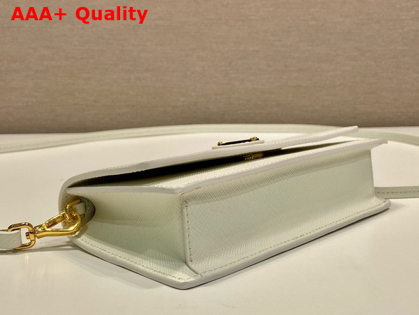 Prada Saffiano Leather Mini Bag in White 1NF059 Replica