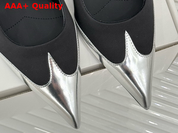 Prada Satin and Metallic Leather Pumps in Black 1I968N Replica