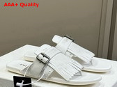 Prada Shuffle Leather Thong Sandals in White 1Y961N Replica