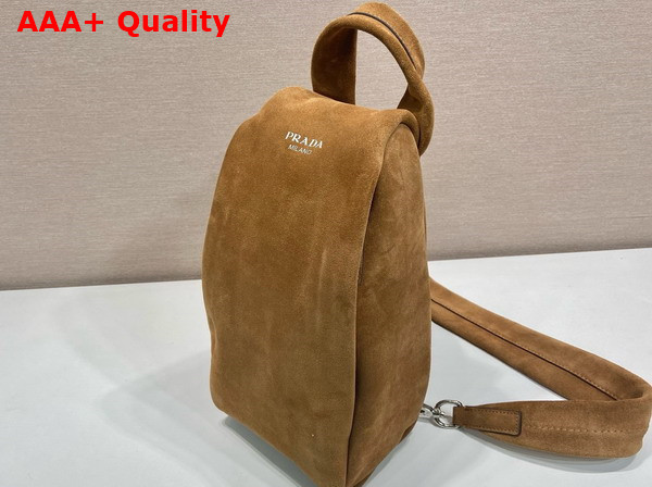 Prada Suede Backpack in Brown 2VZ114 Replica