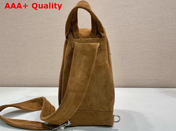 Prada Suede Backpack in Brown 2VZ114 Replica
