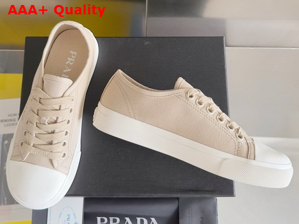 Prada Womens Fabric Sneakers in Beige Replica