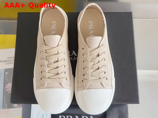 Prada Womens Fabric Sneakers in Beige Replica