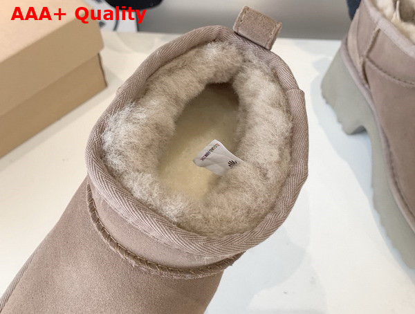 UGG Women Classic Ultra Mini New Heights Boot in Hickory Replica