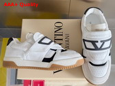 Valentino Garavani Joie de Jouer Low Top Sneaker in Nappa Leather White and Black Replica