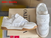 Valentino Garavani Joie de Jouer Low Top Sneaker in White Nappa Leather Replica