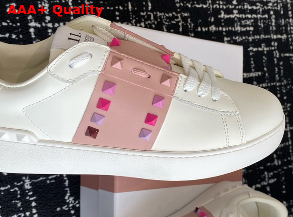 Valentino Garavani Rockstud Untitled Sneaker in Calfskin with Tonal Studs White Replica