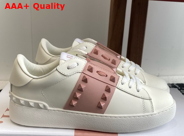 Valentino Garavani Rockstud Untitled Sneaker in Calfskin with Tonal Studs White Replica