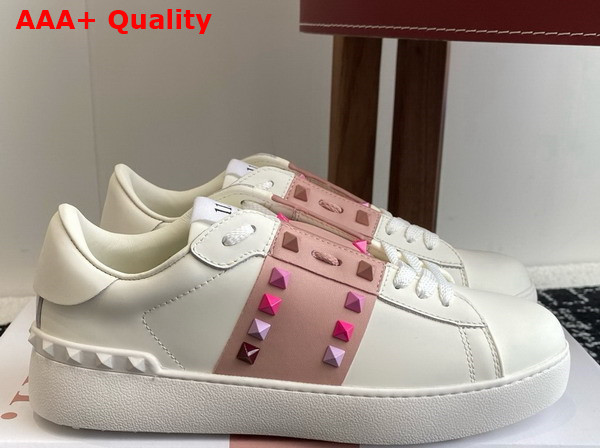 Valentino Garavani Rockstud Untitled Sneaker in Calfskin with Tonal Studs White Replica