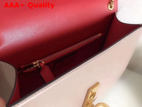 Valentino Garavani Vlock Brushed Calfskin Shoulder Bag in Nude Replica
